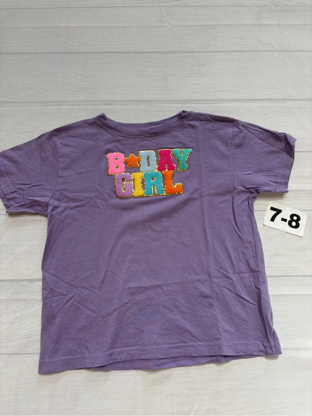 Sweet wink Purple "B-Day Girl" Short Sleeve Tee